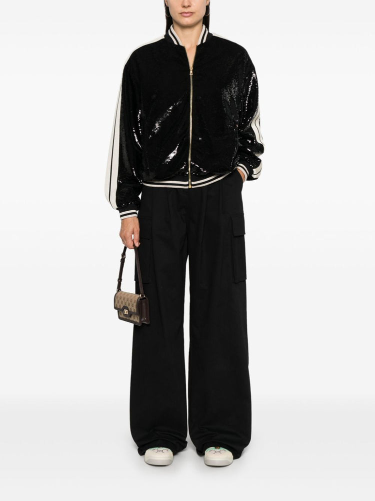 sequinned bomber jacket