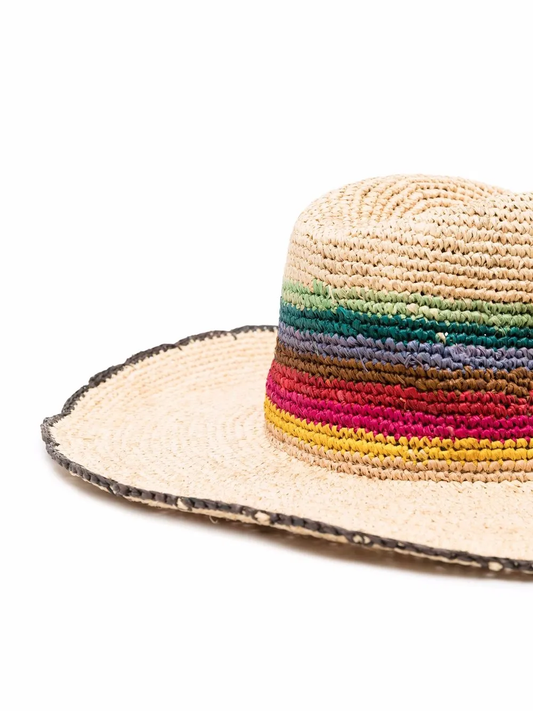 interwoven raffia sun hat
