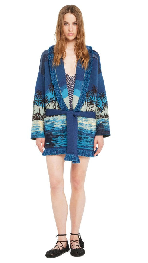 LOST IN THE BLUE CARDIGAN NAVY BLUE  BLU