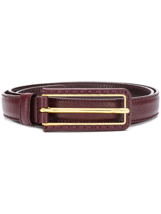 PRADA Brown logo belt