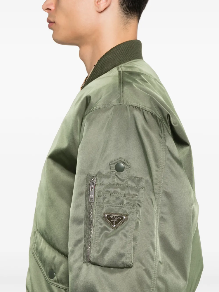 triangle-logo bomber jacket