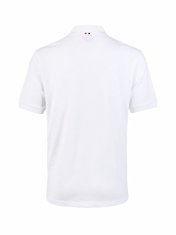 SHORT SLEEVE RIB CUFF POLO W/ ENGINEERED 4 BAR STRIPE IN CLASSIC PIQUE