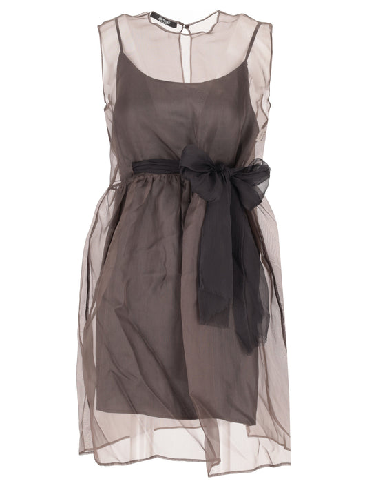 LA ROSE vestito con sottoveste MORO