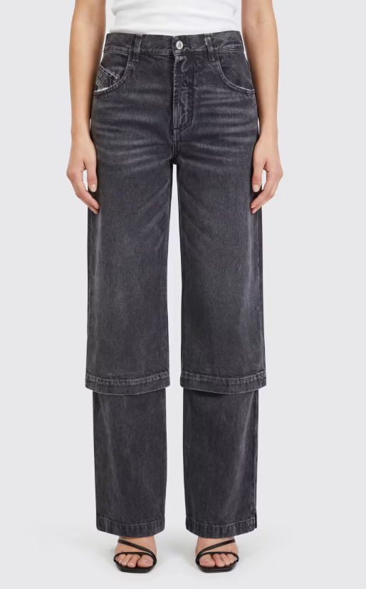 Long pant Overdyed treated cotton gabardine