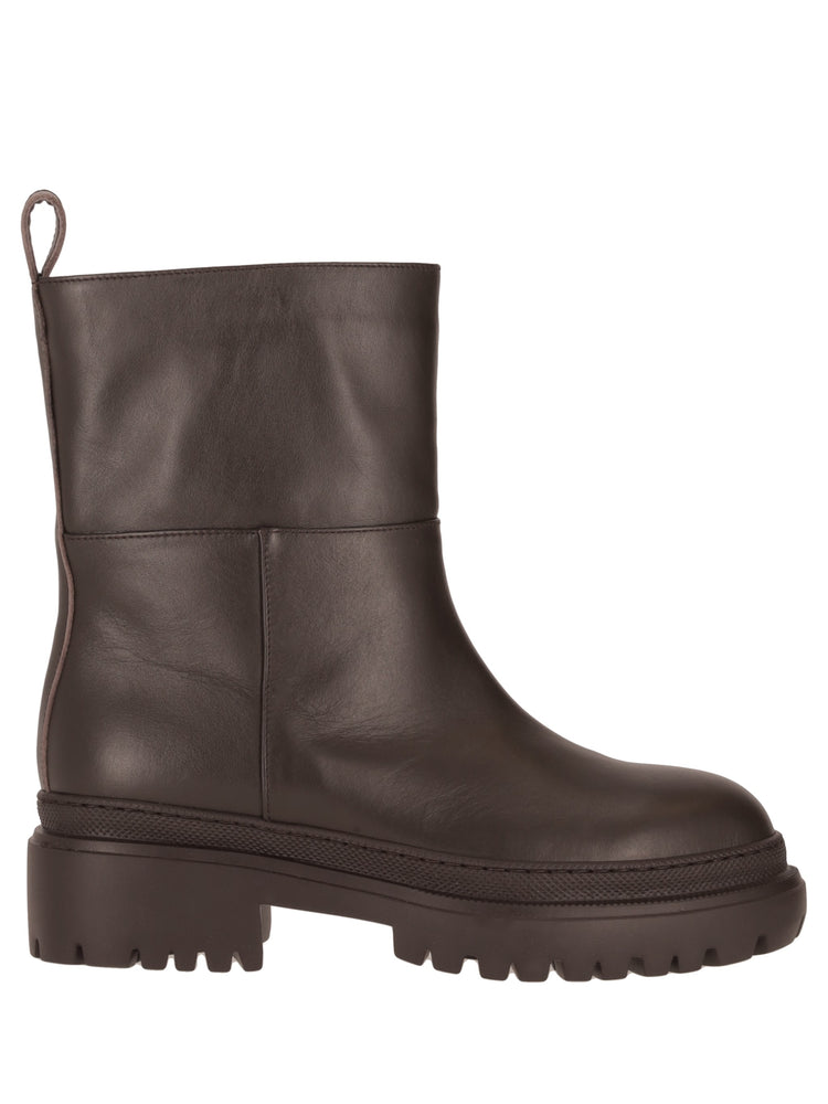 L'AUTRE CHOSE ankle leather boots
