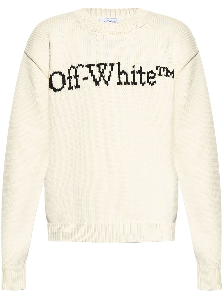 intarsia-knit logo jumper