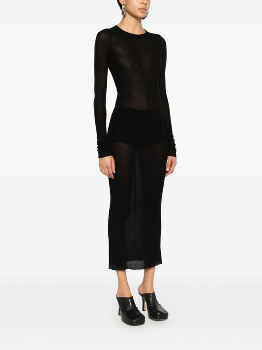 DRKSHDW fine-ribbed maxi dress