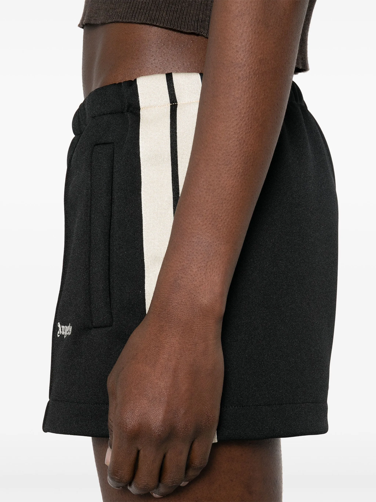 logo-print track shorts