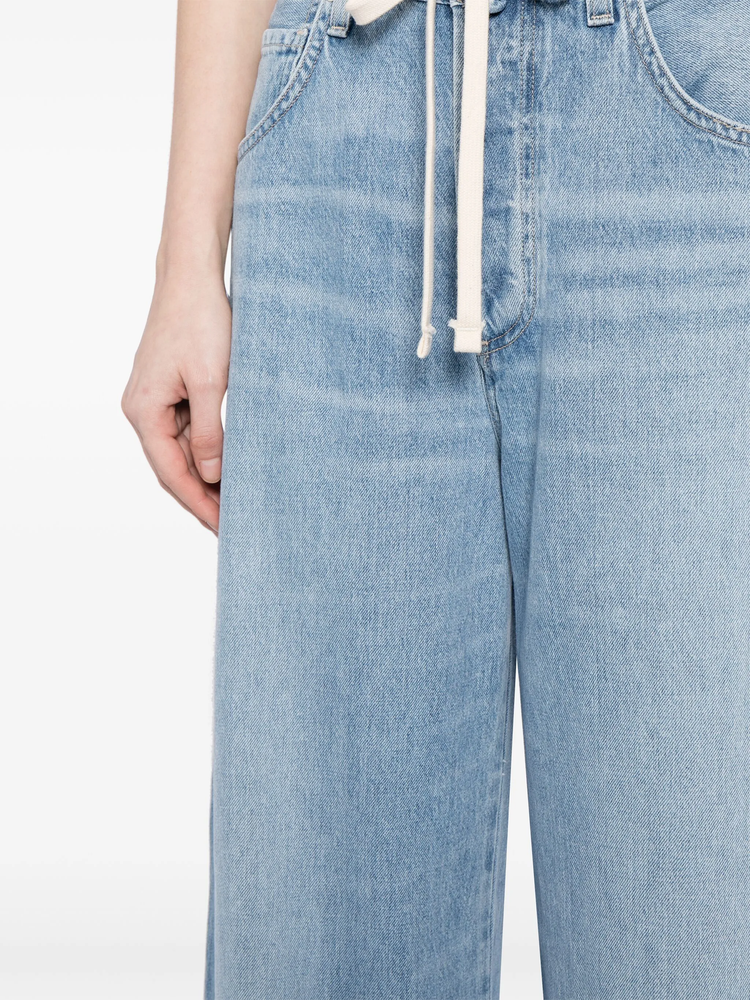 Brynn drawstring-waist cotton jeans