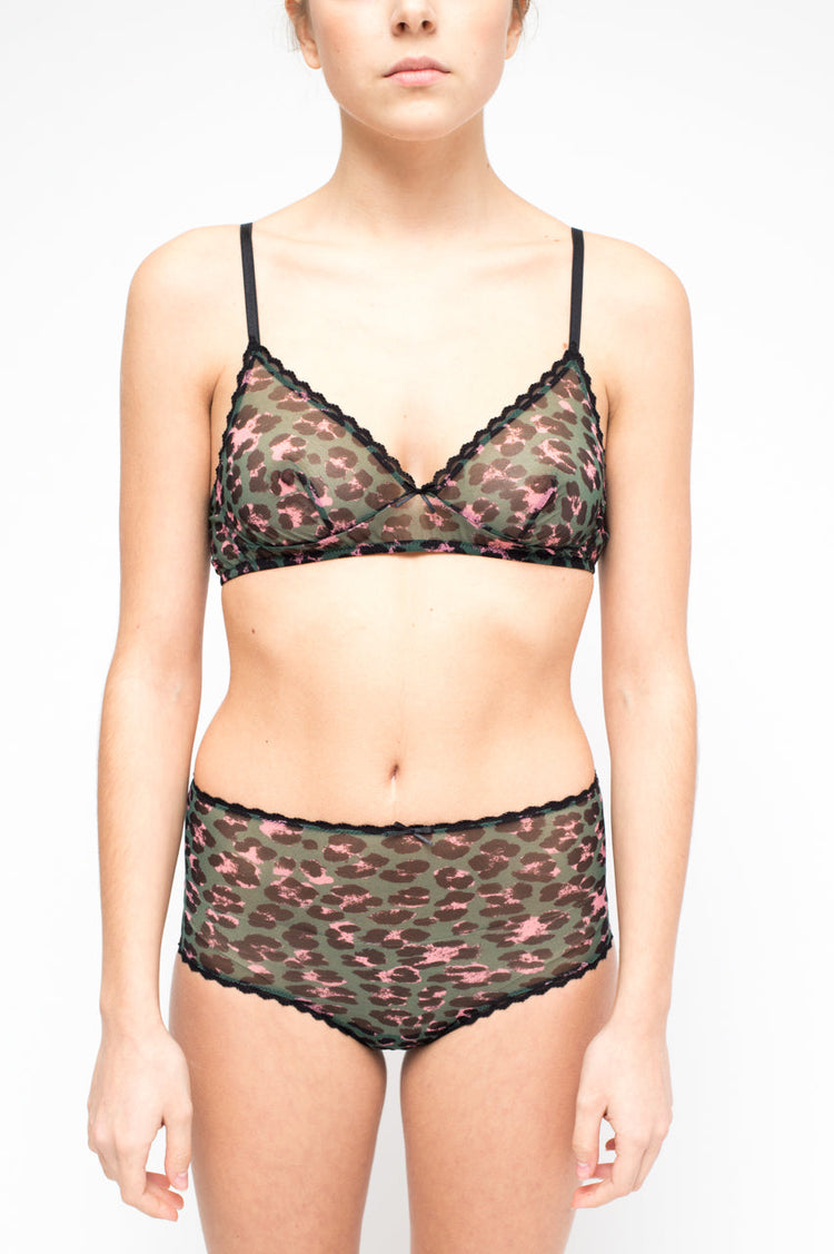LAURA URBINATI Slip alto verde&rosa