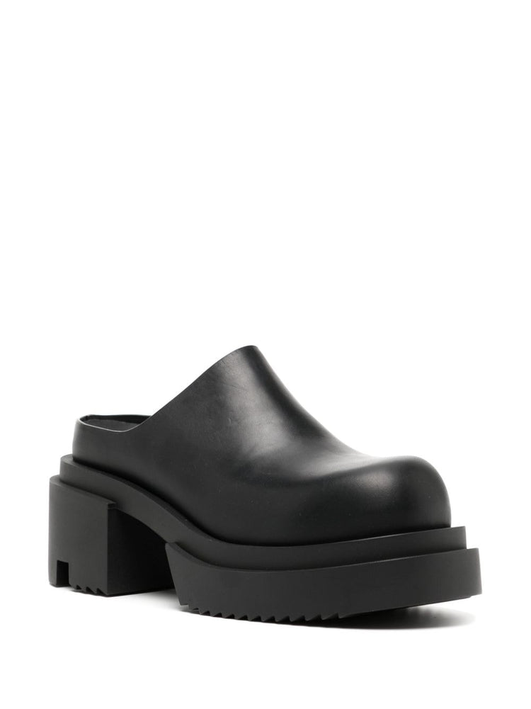 75mm leather mules