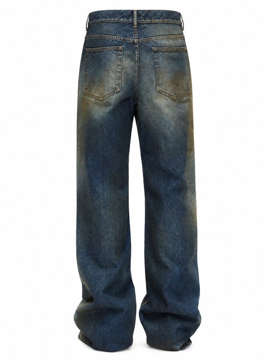 GENOVEVA 5-POCKETS RELAXED FLARED TROUSERS OILED S