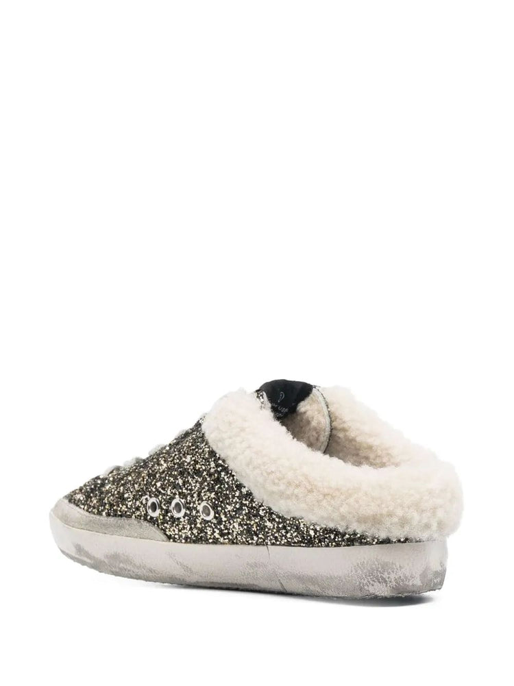 SUPER-STAR SABOT GLITTER UPPER SUEDE STAR SHEARLING LINING
