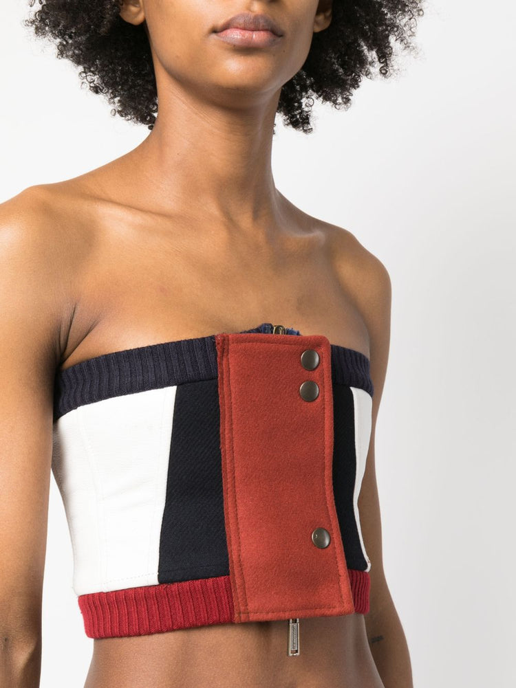 DSQUARED2 colour-block corset top