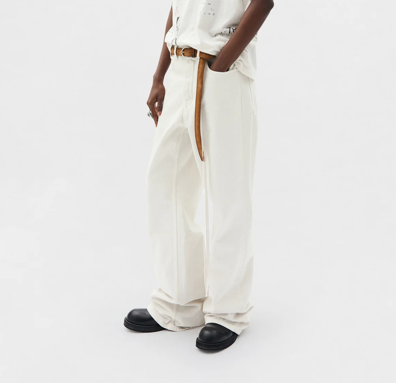 GENOVEVA 5-POCKETS RELAXED FLARED TROUSERS DENIM