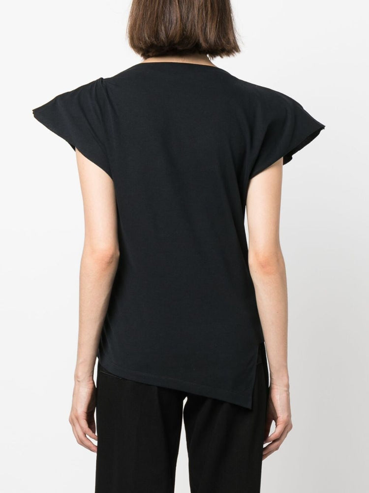Sebani padded asymmetric T-shirt