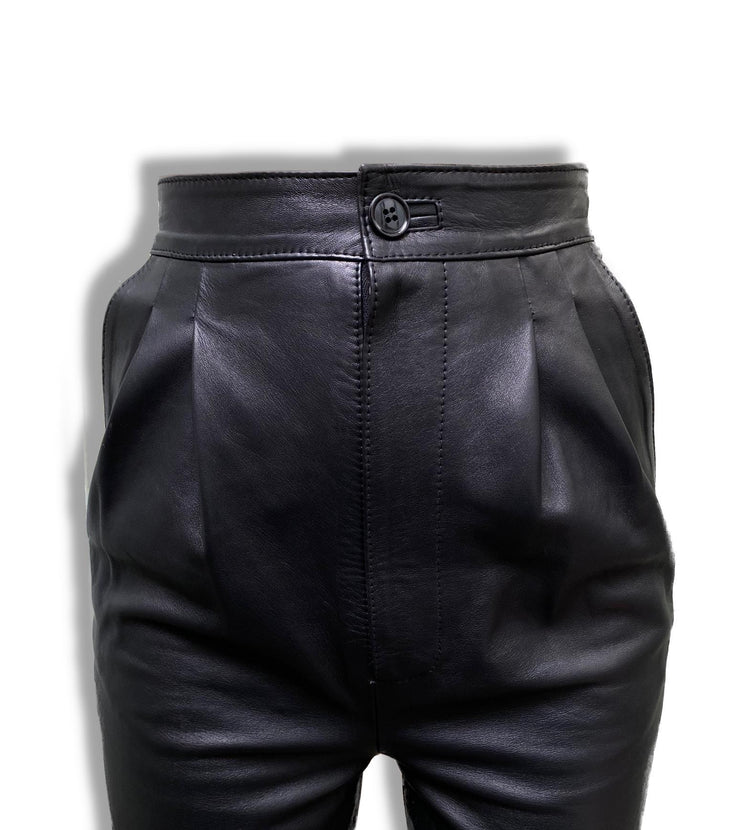 LA ROSE leather trousers