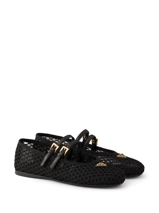 mesh ballerina shoes