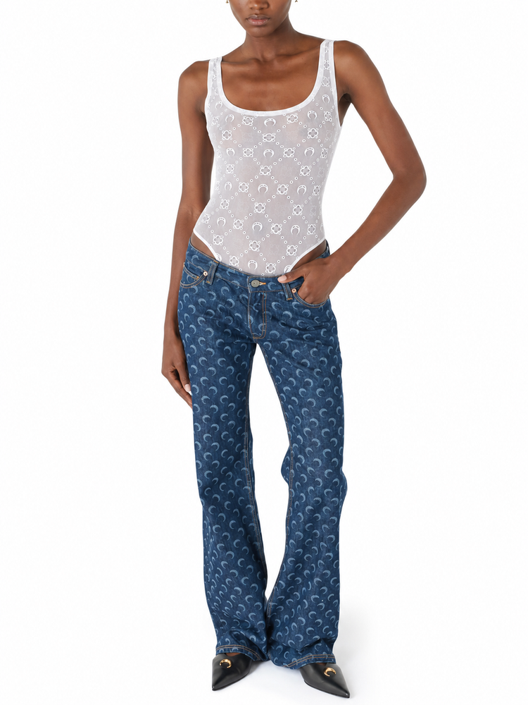 RECYCLED MESH FLOCK BODYSUIT