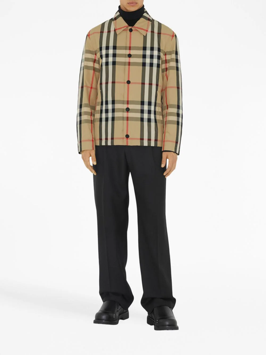 Burberry check-pattern shirt jacket