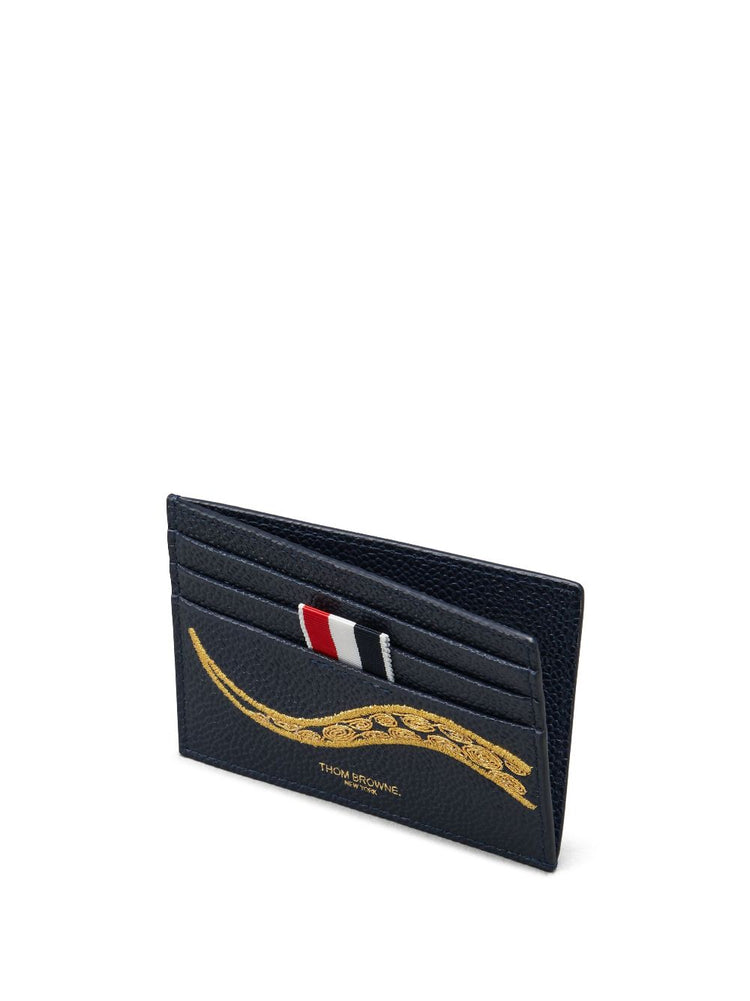 snake-embroidered cardholder