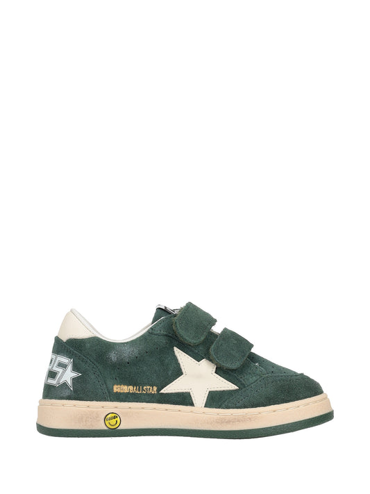 BALL STAR STRAP SUEDE UPPER VAMP TONGUE AND SPUR LEATHER STAR AND HEEL