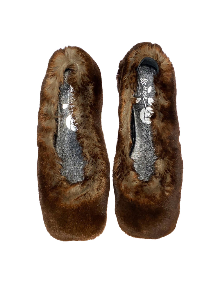 Furry ballerina shoes