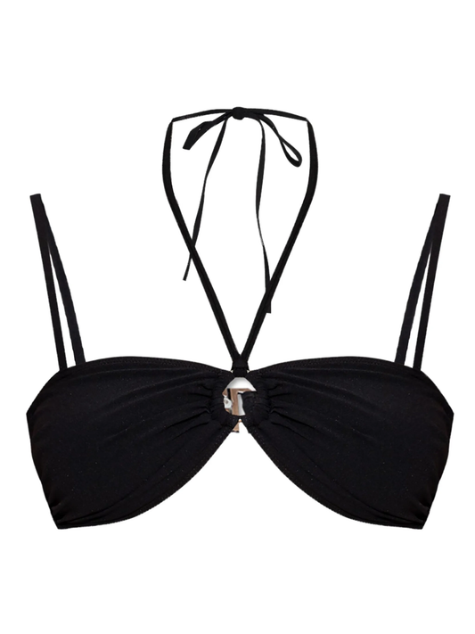Fayma twisted-front bikini top