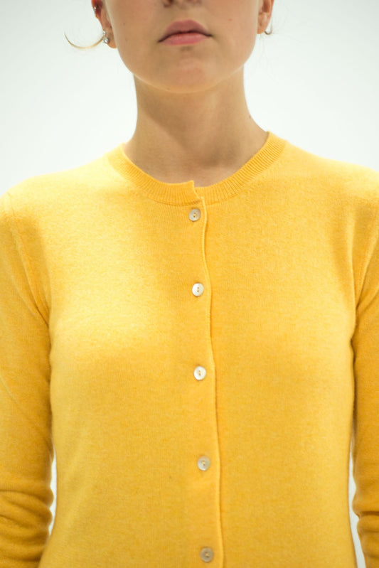 LA ROSE cardigan cashmere giallo