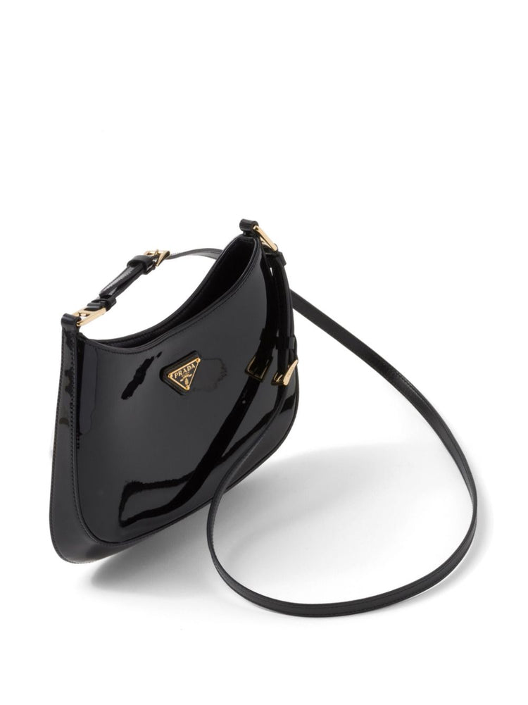 Cleo patent-leather shoulder bag