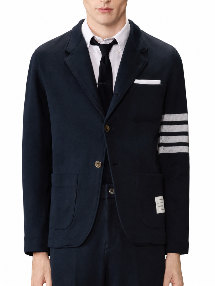 SACK JACKET IN DOUBLE FACE KNIT W/ ENG 4BAR