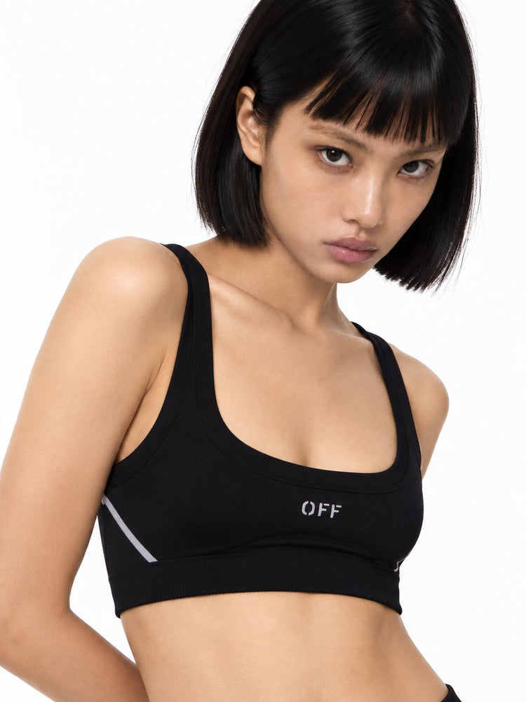 OFF STAMP SEAMLESS BRA