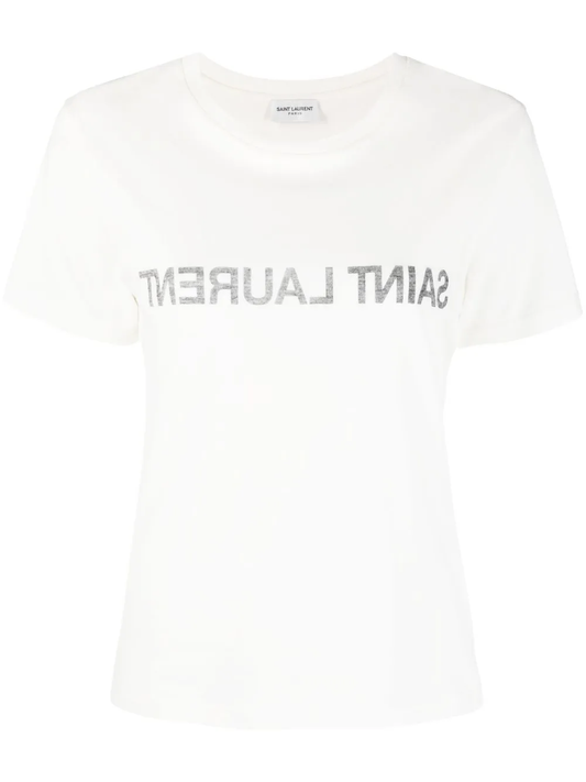 Reverse logo-print T-shirt