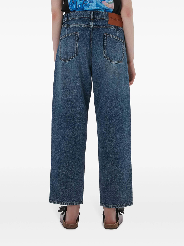 cropped straight-leg jeans