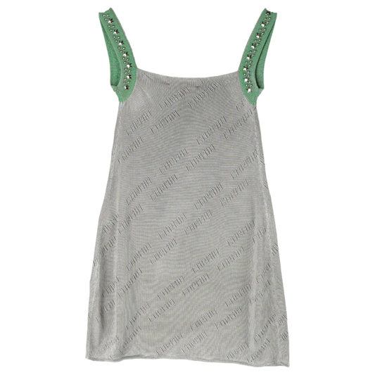 Knit short dress with Cormio letters