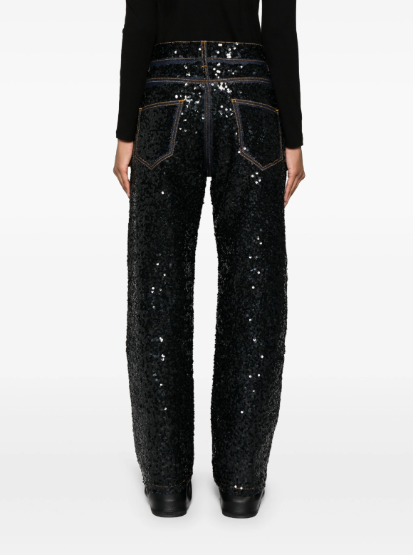 Guff sequin-embellished straight jeans