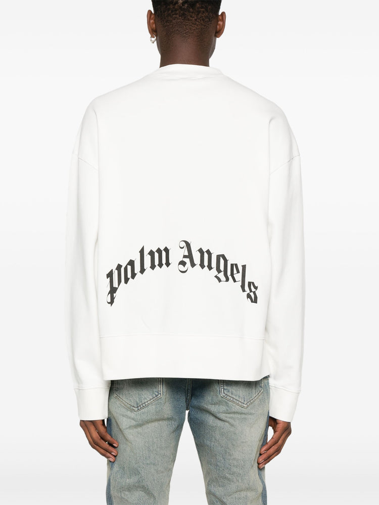 curved-logo sweatshirt