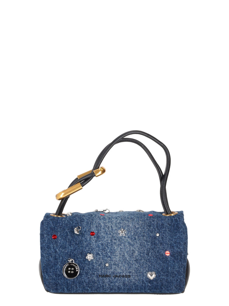 TRINKET CHARM DENIM DUAL BAG