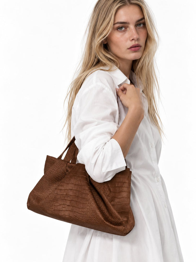 ATHENA  SUEDE CROCO EFFECT