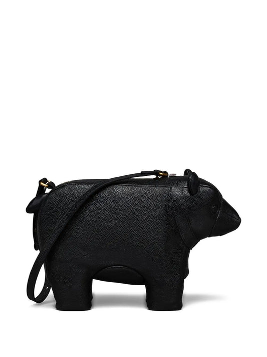 BEAR BAGUETTE BAG IN PEBBLE GRAIN LEATHER