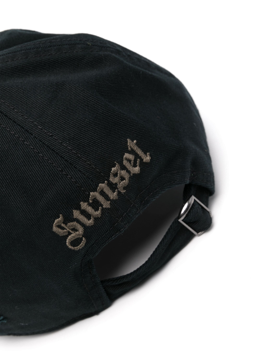 logo-patch distressed baseball cap