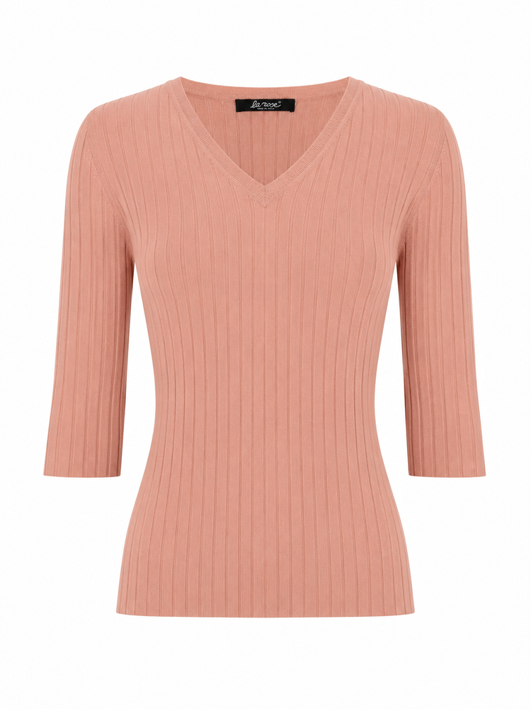 LA ROSE V neck cash/silk cream