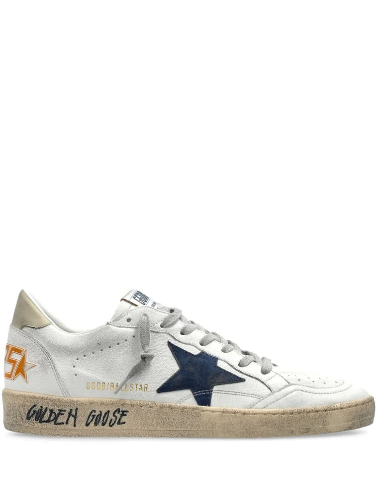 BALLSTAR NAPPA UPPER TOE AND SPUR SUEDE STAR LEATHER HEEL