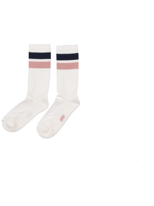 SOCKS MAIN UNISEX R8S8 STRIPES CREAM/POWDER