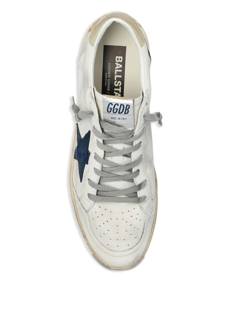 BALLSTAR NAPPA UPPER TOE AND SPUR SUEDE STAR LEATHER HEEL