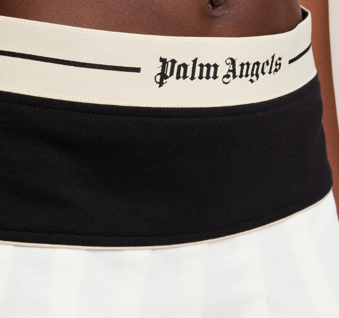 LOGO STRAIGHT PLEATED SKIRT