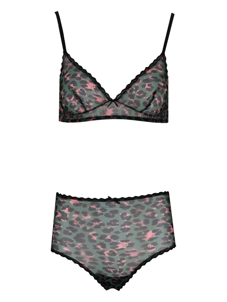 LAURA URBINATI Slip alto verde&rosa