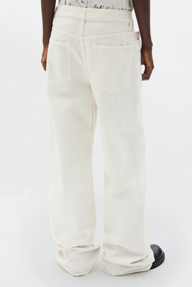 GENOVEVA 5-POCKETS RELAXED FLARED TROUSERS DENIM