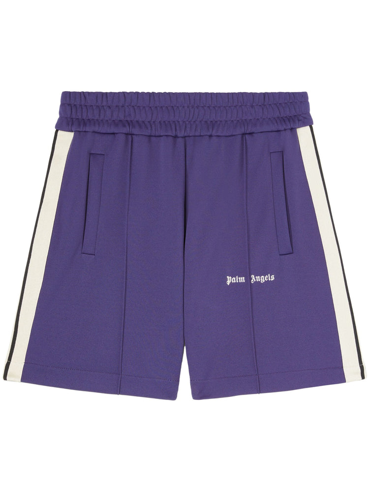 logo-print track shorts