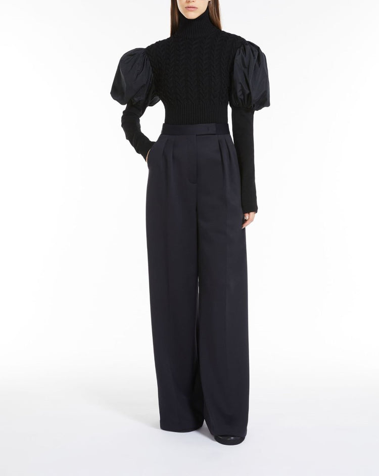 Zinnia scuba jersey flare trousers